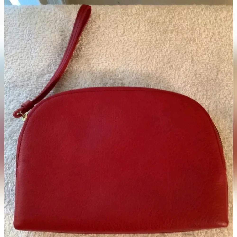 🆕Talbots Genuine LEATHER Red Wristlet Wallet Purse Clutch Bag - Picture 2 of 10